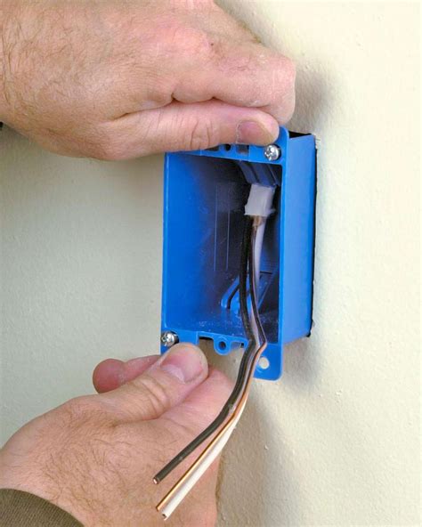 how to install a metal gang box in existing wall|installing electrical box in finished wall.